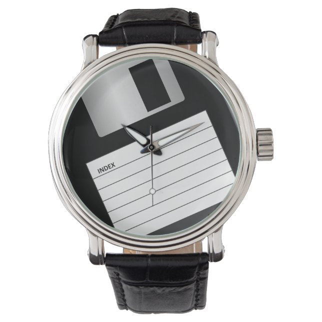 Klassieke 3,5-inch diskette Mannen Horloge (Voorkant)