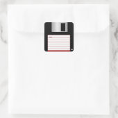 Klassieke 3,5-inch diskettestation (rood) vierkante sticker (Tas)