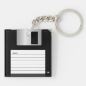 Klassieke 3,5-inch diskettestation Sleutelhanger (Achterkant)