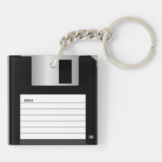 Klassieke 3,5-inch diskettestation Sleutelhanger (Achterkant)