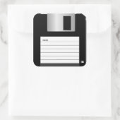 Klassieke 3,5-inch diskettestation vierkante sticker (Tas)