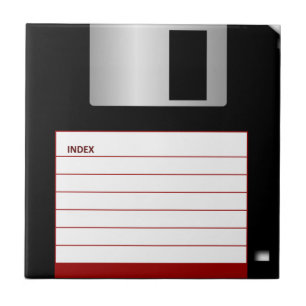 Klassieke 3,5-inch Red Floppy Disk Ceramic Tile Tegeltje