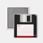 Klassieke 3,5-inch Red Floppy Disk Magnet (Voorkant / Achterkant)