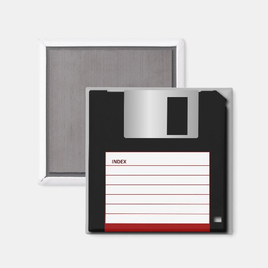 Klassieke 3,5-inch Red Floppy Disk Magnet (Voorkant / Achterkant)