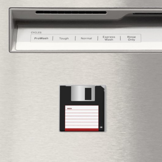 Klassieke 3,5-inch Red Floppy Disk Magnet (Insitu (Vaatwasser))