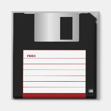 Klassieke 3,5-inch Red Floppy Disk Magnet