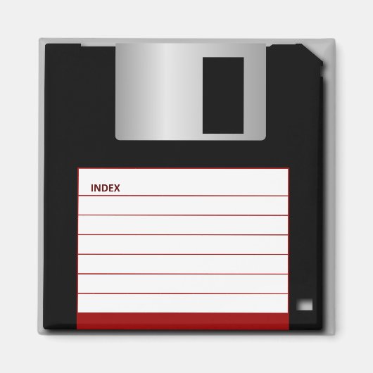 Klassieke 3,5-inch Red Floppy Disk Magnet (Voorkant)