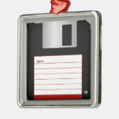 Klassieke 3,5-inch rode diskette metalen ornament (Links)