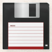 Klassieke 3,5-inch rode diskette Onderzetters (Voorkant)