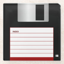 Klassieke 3,5-inch rode diskette Onderzetters