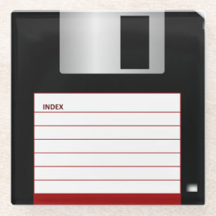 Klassieke 3,5-inch rode diskette Onderzetters