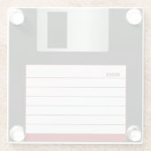 Klassieke 3,5-inch rode diskette Onderzetters (Achterkant)