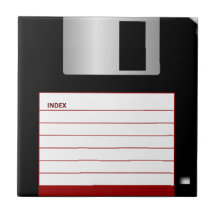 Klassieke 3,5-inch Rood Floppy Disk Ceramic Tile