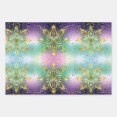 Klassieke 3 kleurenvakantie Snowflakes kerstval Inpakpapier Vel (Voorkant 2)