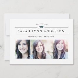 Klassieke 3 Uitnodiging tot fotoAfstuderen