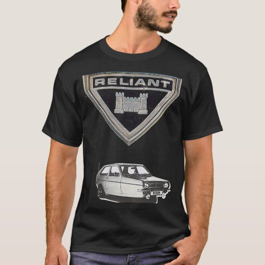 Klassieke 3-wielige auto Reliant Robin MK T-shirt (Voorkant)