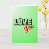 Klassieke 3D Love You Script Kaart (Gele Bloem)