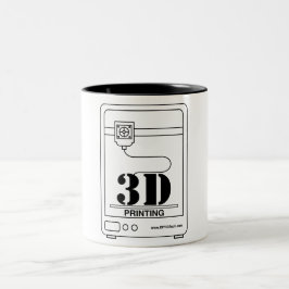 Klassieke 3D-printerkoffie-Mok Tweekleurige Koffiemok