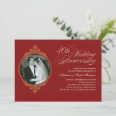 Klassieke 40e Jubileum foto-uitnodigingen Kaart (Staand voorkant)