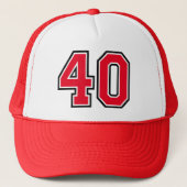 Klassieke 40e verjaardag Trucker Hat Trucker Pet (Voorkant)
