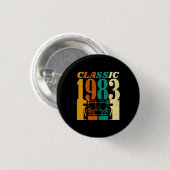 Klassieke 43e verjaardag 1983 ronde button 3,2 cm (Voorkant /achterkant)