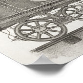 Klassieke 4-4-0 Amerikaanse locomotief Poster (Hoek)