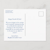 Klassieke 4 juli rood wit blauw adreswijziging aankondigingskaart (Achterkant)