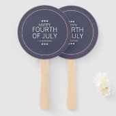 Klassieke 4e juli Onafhankelijkheidsdag Handtekeni Handwaaier (Voorkant en achterkant)