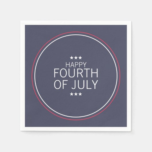 Klassieke 4e juli Onafhankelijkheidsdag Papier Nap Servet (Voorkant)
