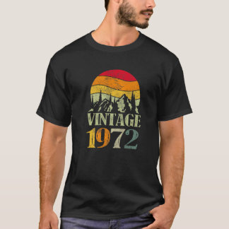 Klassieke 50e verjaardag T  Retro 1972 Birthda T-shirt