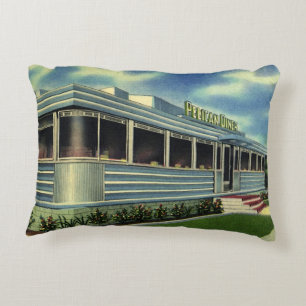  Klassieke 50s restaurantrestaurant Pelican Diner Accent Kussen