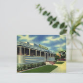  Klassieke 50s restaurantrestaurant Pelican Diner Briefkaart (Staand voorkant)