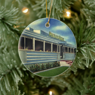 Klassieke 50s restaurantrestaurant Pelican Diner Keramisch Ornament