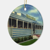  Klassieke 50s restaurantrestaurant Pelican Diner Keramisch Ornament (Links)