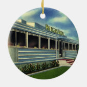  Klassieke 50s restaurantrestaurant Pelican Diner Keramisch Ornament (Achterkant)