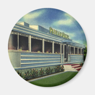  Klassieke 50s restaurantrestaurant Pelican Diner Magneet