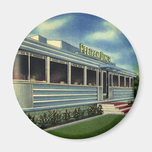  Klassieke 50s restaurantrestaurant Pelican Diner Magneet (Voorkant)