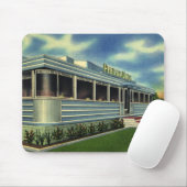  Klassieke 50s restaurantrestaurant Pelican Diner Muismat (Met muis)