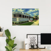  Klassieke 50s restaurantrestaurant Pelican Diner Poster (Thuiskantoor)