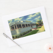 Klassieke 50s restaurantrestaurant Pelican Diner Rechthoekige Sticker (Envelop)