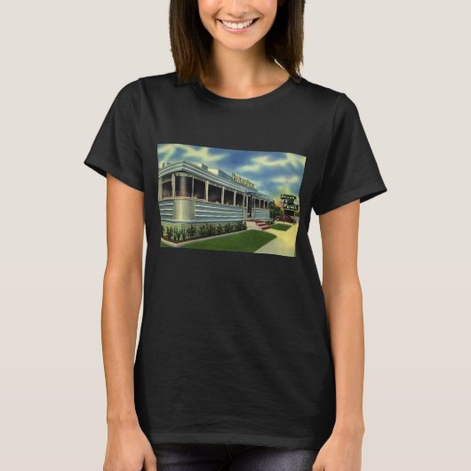  Klassieke 50s restaurantrestaurant Pelican Diner T-shirt (Voorkant)