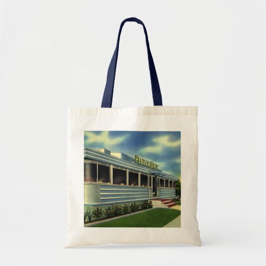  Klassieke 50s restaurantrestaurant Pelican Diner Tote Bag (Voorkant)