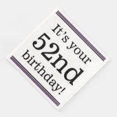 Klassieke 52e verjaardag papieren servetten (Hoek)