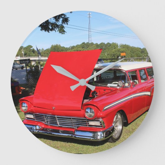 KLASSIEKE 55 OUDE FORD WAGON wandklok (Voorkant)