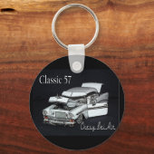 Klassieke 57 Chevy Bel Air Sleutelhanger (Voorkant)