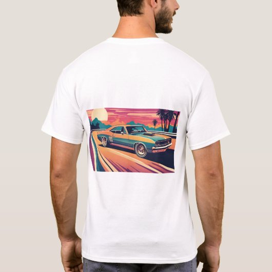 Klassieke 60`s Spierwagen T-shirt (Achterkant)