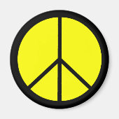 Klassieke 60s Groovy Peace Symbol Magneet (Voorkant)
