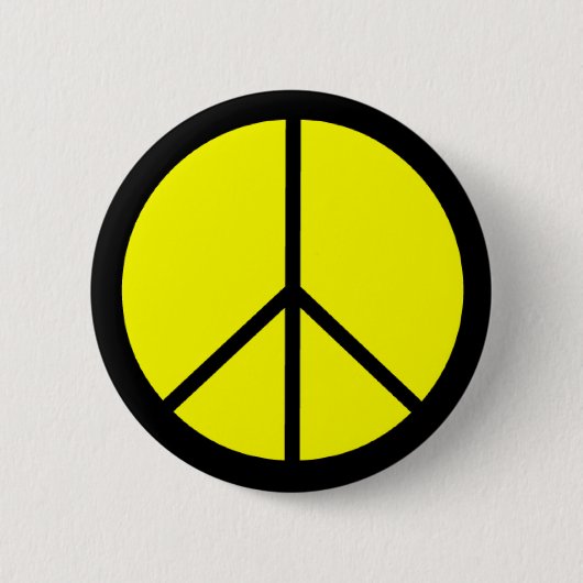 Klassieke 60s Groovy Peace Symbol Ronde Button 5,7 Cm (Voorkant)