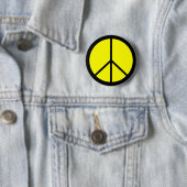 Klassieke 60s Groovy Peace Symbol Ronde Button 5,7 Cm (In situ)