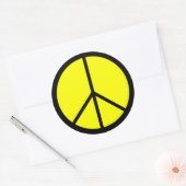 Klassieke 60s Groovy Peace Symbol Ronde Sticker (Envelop)
